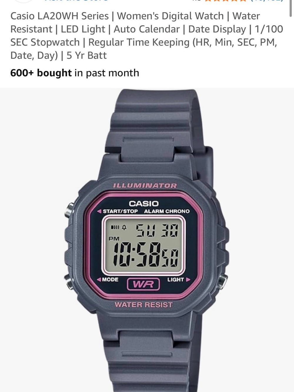 Casio Women's Digital Illuminator Watch